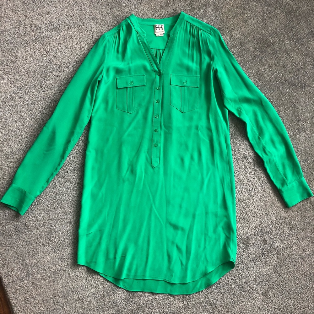 Haute Hippie Emerald Green Silk Dress Size XS